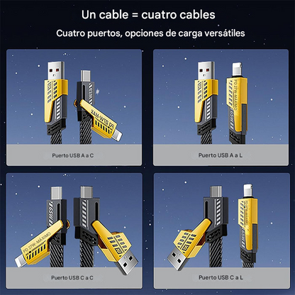 ⚡  Alta Potencia 4 en 1 USB-C/USB-A