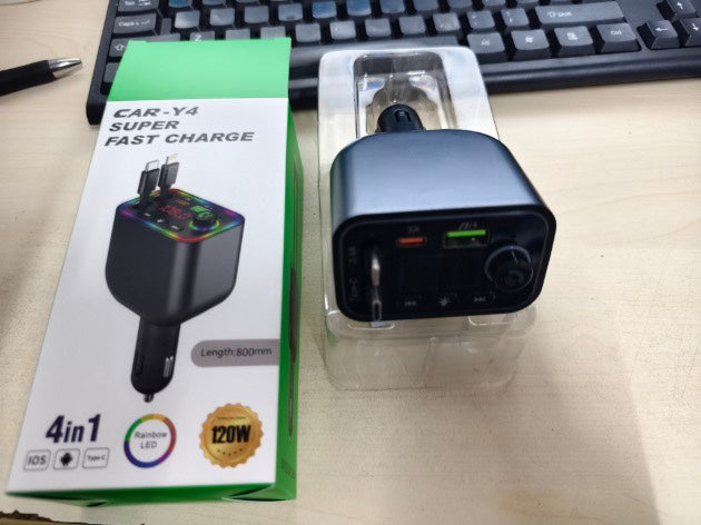 Bluetooth Retráctil 4 en 1 Cargador