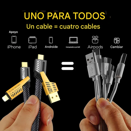 ⚡  Alta Potencia 4 en 1 USB-C/USB-A